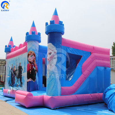 Outdoor Playground Customized Color Inflatable Bouncy Castle Frozen Theme Bouncer Slide