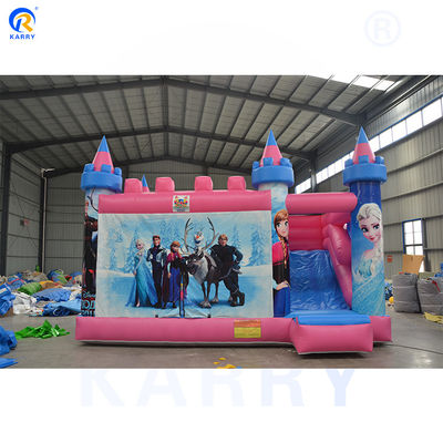 Outdoor Playground Customized Color Inflatable Bouncy Castle Frozen Theme Bouncer Slide