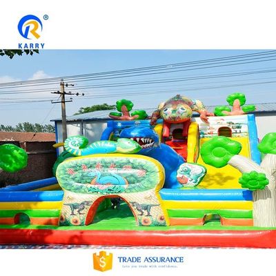 PORTABLE Inflatable Water Slide Jumping Fun City Blow Up Bouncer with Double Wide Slide