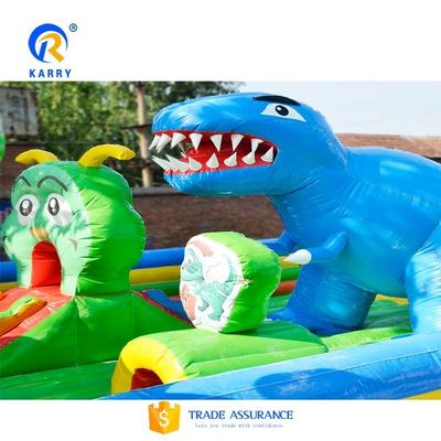 PORTABLE Inflatable Water Slide Jumping Fun City Blow Up Bouncer with Double Wide Slide