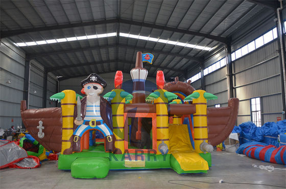 Jungle Adventure Castle Inflatable Bouncer Slide Combo with Jungle Animal Design