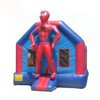 65kg Backyard Inflatable Bounce House with Slide and 3D Spiderman Air Jumping Design