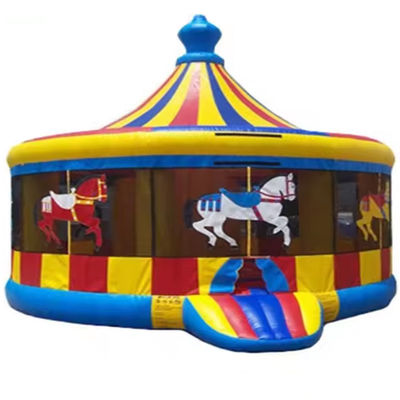 EN71/EN14960/CE Certified Circus Party Inflatable Bouncer Castle with Carousel Design