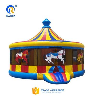 EN71/EN14960/CE Certified Circus Party Inflatable Bouncer Castle with Carousel Design