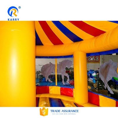 EN71/EN14960/CE Certified Circus Party Inflatable Bouncer Castle with Carousel Design