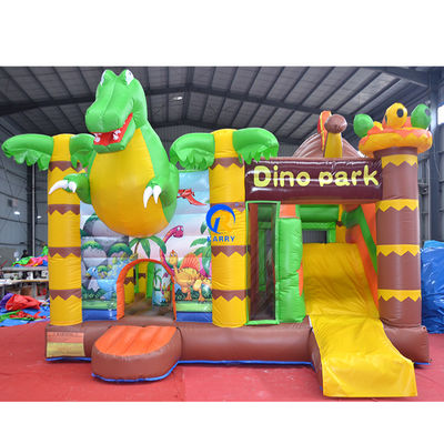 Commercial Bouncy House PVC Inflatable Bouncer Castle Combo Slide in Jungle Dino Park