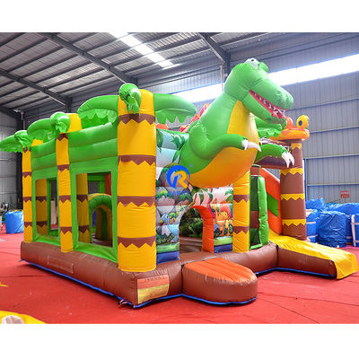 Commercial Bouncy House PVC Inflatable Bouncer Castle Combo Slide in Jungle Dino Park