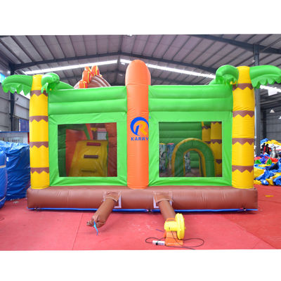 Commercial Bouncy House PVC Inflatable Bouncer Castle Combo Slide in Jungle Dino Park