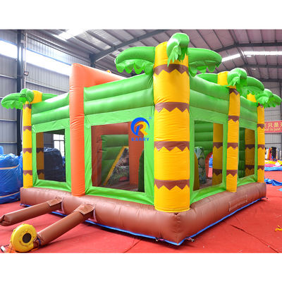Commercial Bouncy House PVC Inflatable Bouncer Castle Combo Slide in Jungle Dino Park