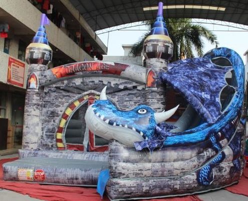 Amusement Inflatable Kids Activity Center with Customizable Castle and Bouncing House