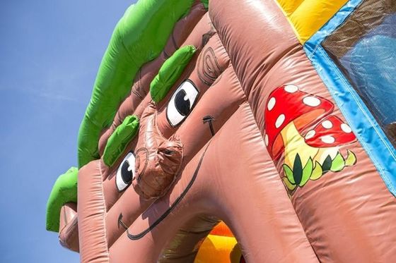 Tree House Inflatable Combo Slide Trampoline EN71/CE/Lead Certified and Logo Printing