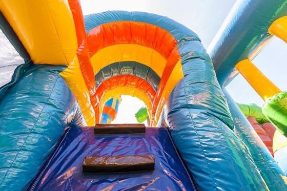 Tree House Inflatable Combo Slide Trampoline EN71/CE/Lead Certified and Logo Printing