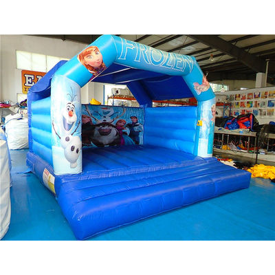 Blower With Blower Popular Frozen Trampoline Inflatable Blue Bounce House Castle