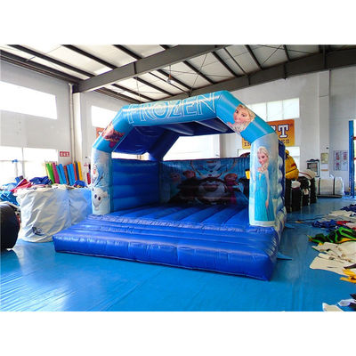 Blower With Blower Popular Frozen Trampoline Inflatable Blue Bounce House Castle