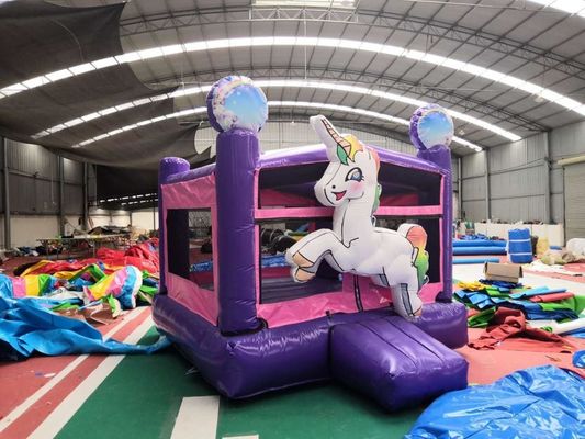 EN71/EN14960 Certificate Unicorn Inflatable Bouncy Castle for Kids' Jumping Adventures