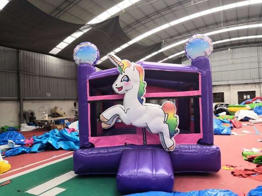 EN71/EN14960 Certificate Unicorn Inflatable Bouncy Castle for Kids' Jumping Adventures