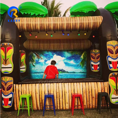 Unisex Inflatable Bar Toy Large TIKI Bar Bouncy Castle for Kids to Jump and Play Games