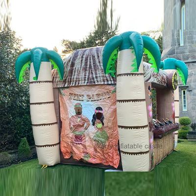 Unisex Inflatable Bar Toy Large TIKI Bar Bouncy Castle for Kids to Jump and Play Games