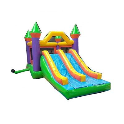Unisex Inflatable Bouncing House Double Slide Air Jumping Castle with PVC Material