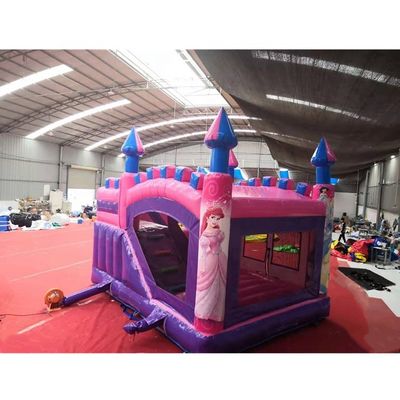 5*5*4.2m Inflatable Air Jumping Castle Combo Slide for Pink Princess