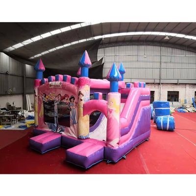 5*5*4.2m Inflatable Air Jumping Castle Combo Slide for Pink Princess
