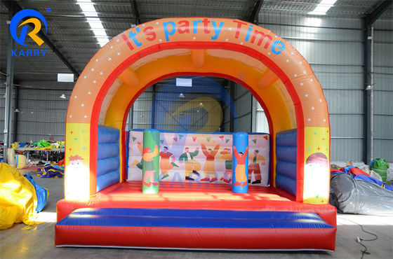 Inflatable Castle Game Big Mouth Monkey Happy Animal World Theme Bouncing House with Slide