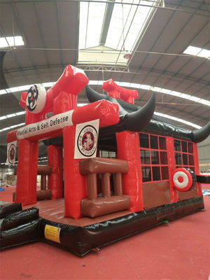 Popular Amusement Park Inflatable Castle Karate Ninja Warrior Bouncer Jumping Castle