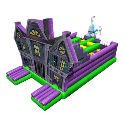 PORTABLE Most Popular Halloween Haunted House Inflatable Obstacle Bouncer Castle