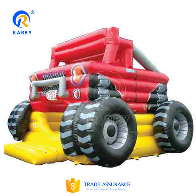 Get the Best 3D Red Racing Inflatable Jumping Bouncy Castle for Kids at Amusement Park
