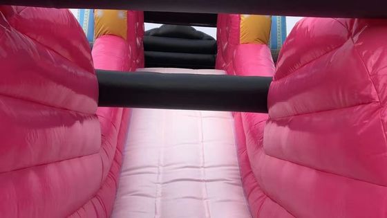 Inflatable Bouncer with Slide and Repair Kit Commercial Pink Princess Carriage Combo