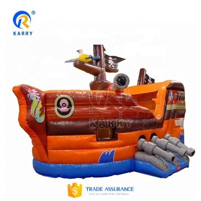 Outdoor Games Pirate Ship Boat Combo Jumper with Inflatable Slides and Bouncer House