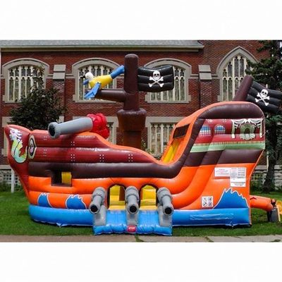 Outdoor Games Pirate Ship Boat Combo Jumper with Inflatable Slides and Bouncer House