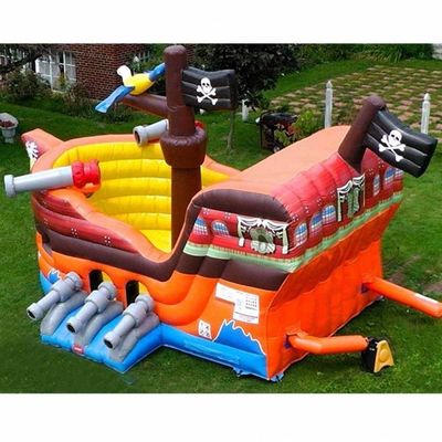 Outdoor Games Pirate Ship Boat Combo Jumper with Inflatable Slides and Bouncer House