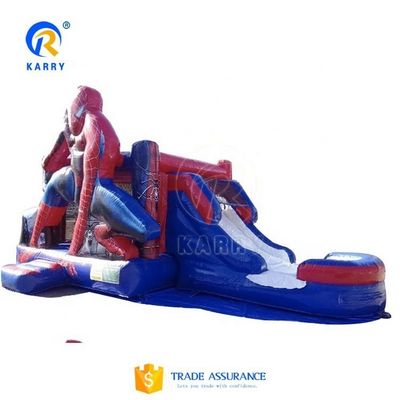 Outdoor Playground Inflatable Spider Man Bounce House Combo Slide for Kids and Adults