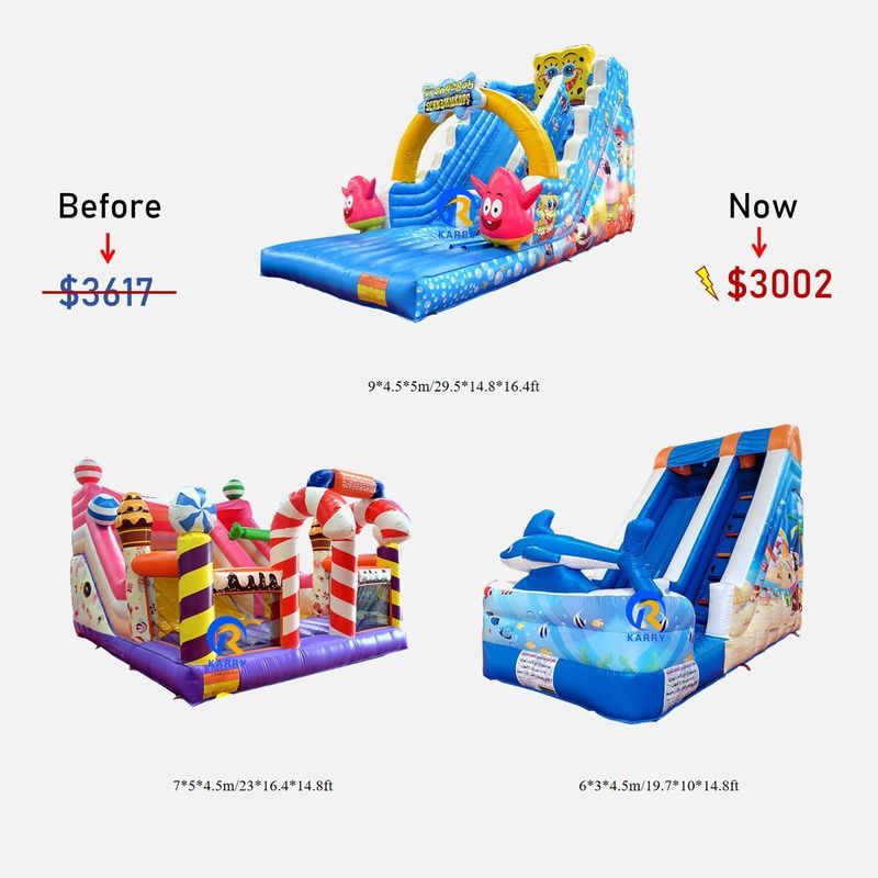 5-10 Allowable Passengers Cartoon Package Amusement Park Inflatable PVC Toys for Kids