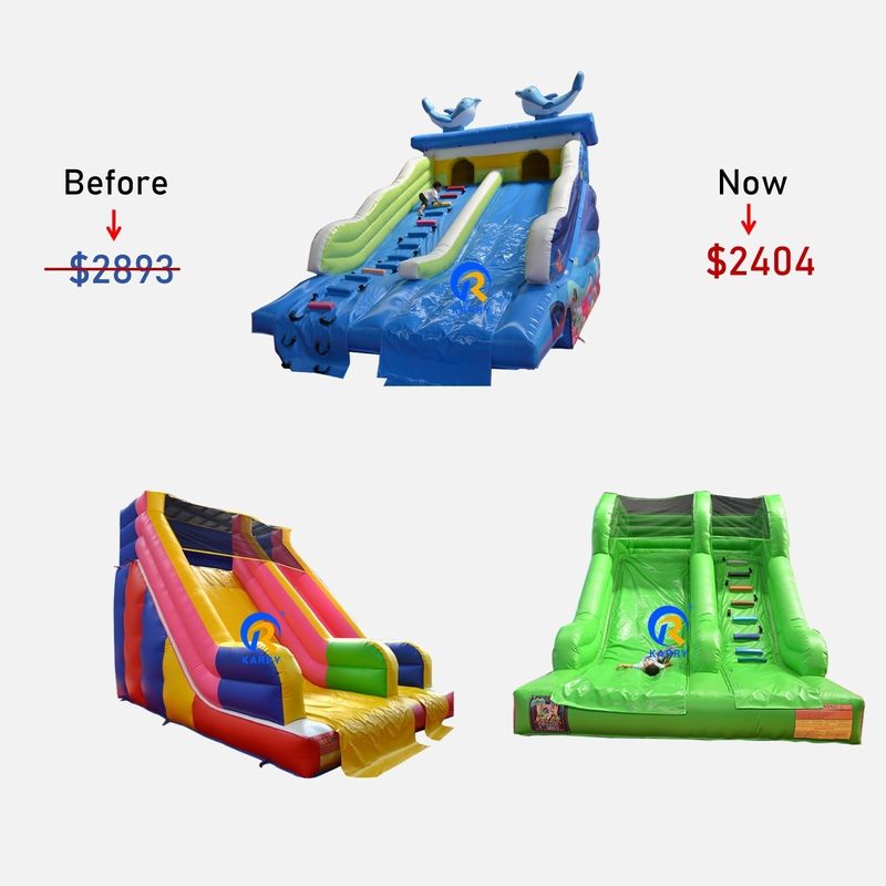 Blower Repair Kits and Package Bag Included Inflatable Water Slides for Sport Games