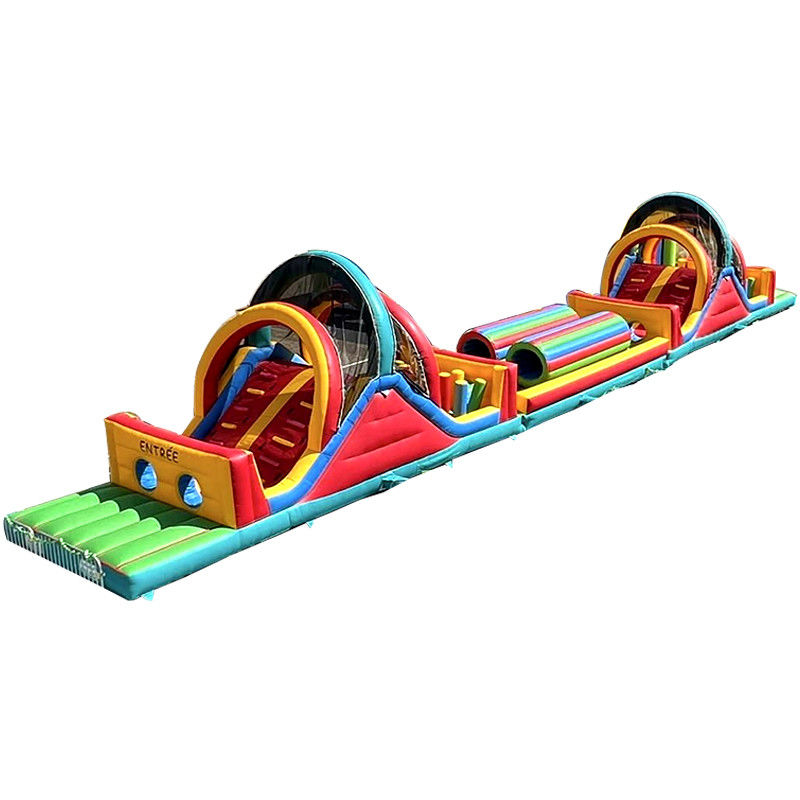 14 Years up Extra Long Inflatable Obstacle Course for Commercial Adults Outdoor Fun