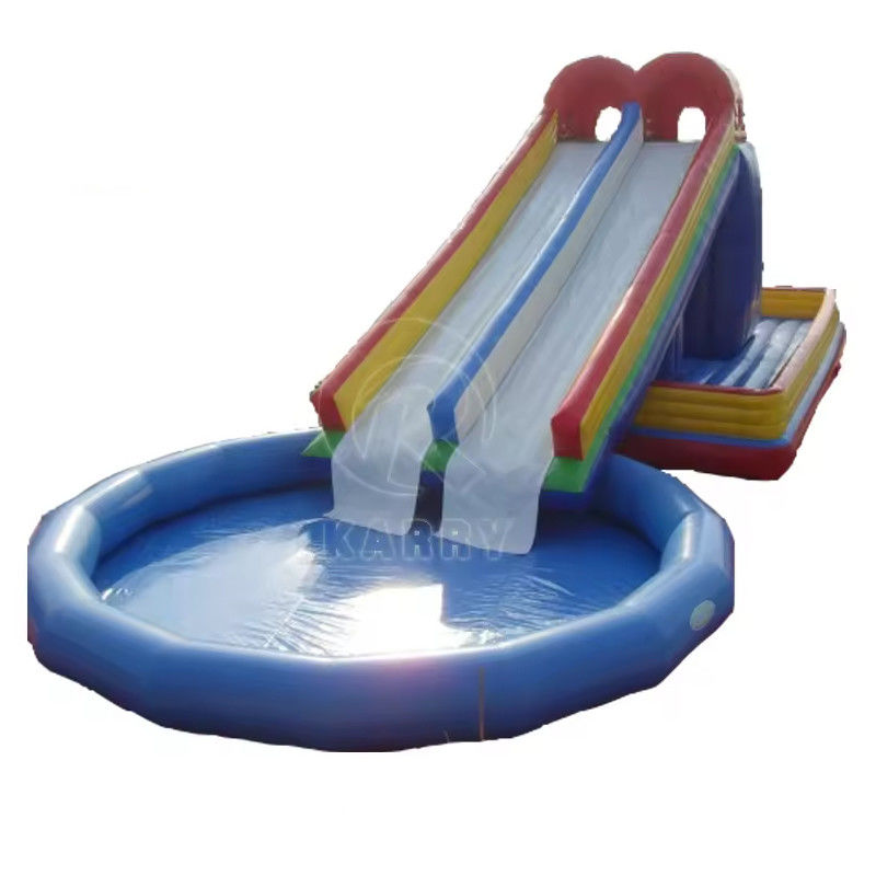 Outdoor Inflatable Water Park Round Waterpool Style Water Toys Games Slide with Pool