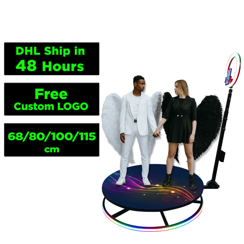 360 Video Photobooth Automatic With Led Magic Mirror Ipad 360 Photo Booth Machine 115cm