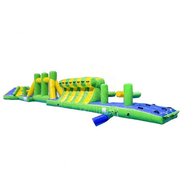CE Certified 16m Aqua Run Course Obstacle Customized Colorful Design for Water Park