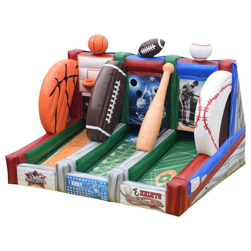 Customize Accepted Inflatable 3 in 1 Carnival Game for Kids and Adults Ball Shooting