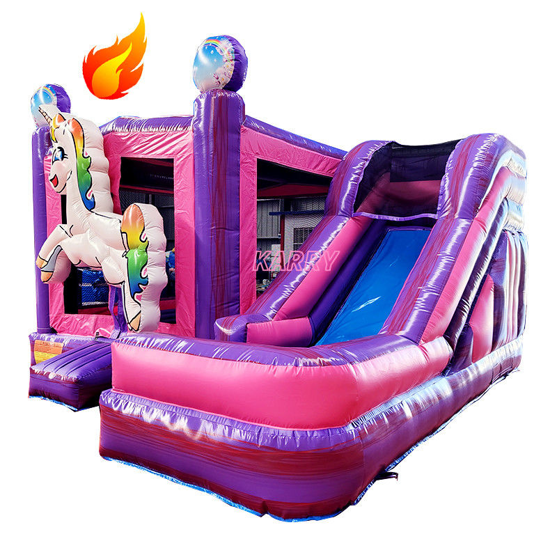 Customized Color Unicorn Inflatable Castles Combo for Parties and Events