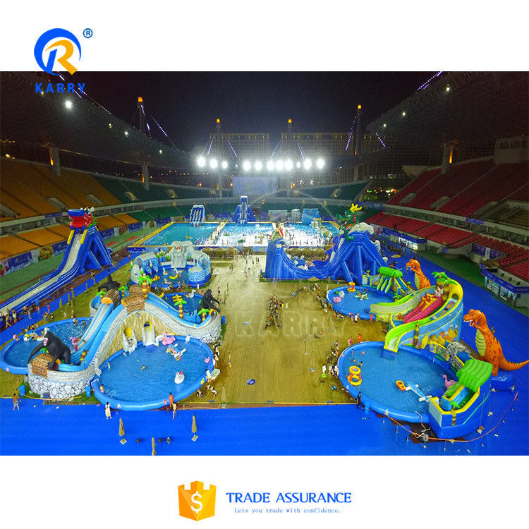 Fun Inflatable Water Park for Kids and Adults 5-10 Passengers CE Blower Repair Accessories