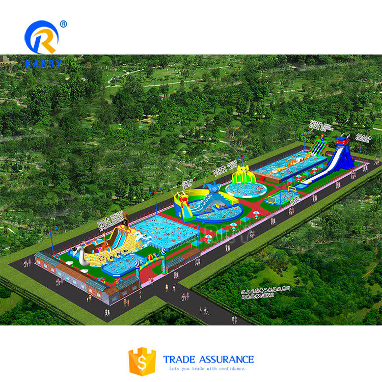 Logo/Pattern Digital Printing Customized Size Inflatable Water Park for Amusement Park