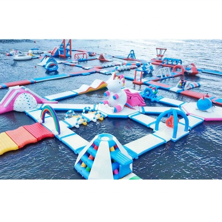 Unleash Your Inner Child Colorful Unicorn Inflatable Water Park for the Whole Family