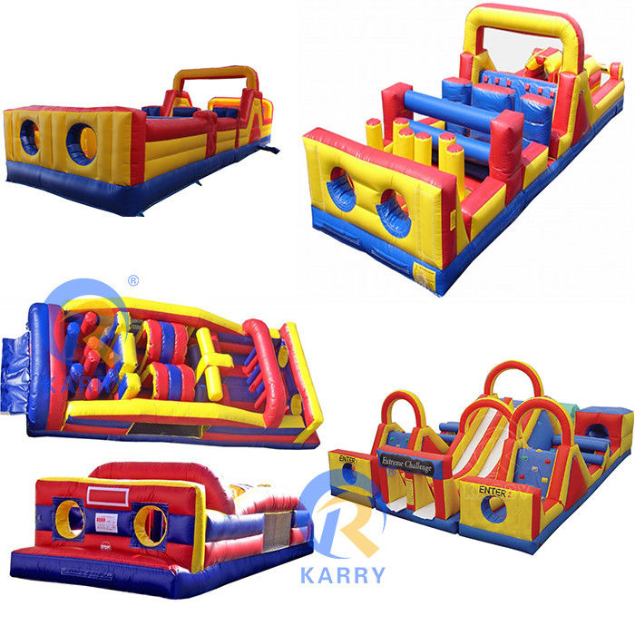 Features PORTABLE Inflatable Obstacle Course Adult Game for Sports and Kids' Activities