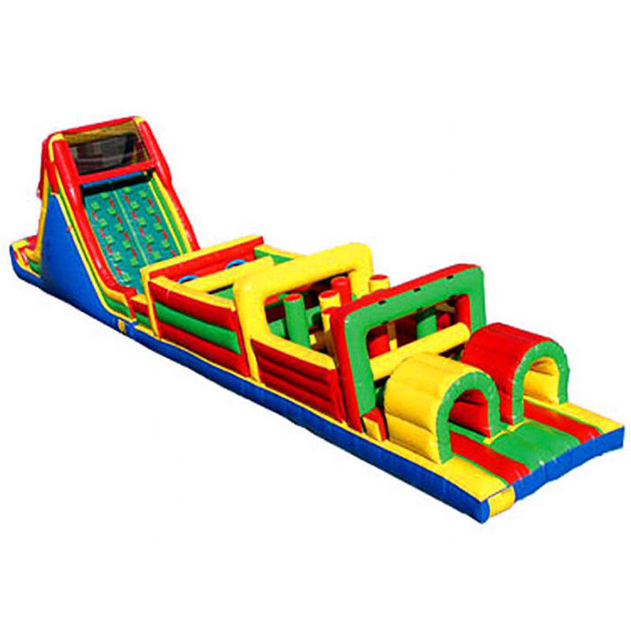 EN71 Certified Inflatable Water Race Bouncer Obstacle Course Slide for Outdoor Sports