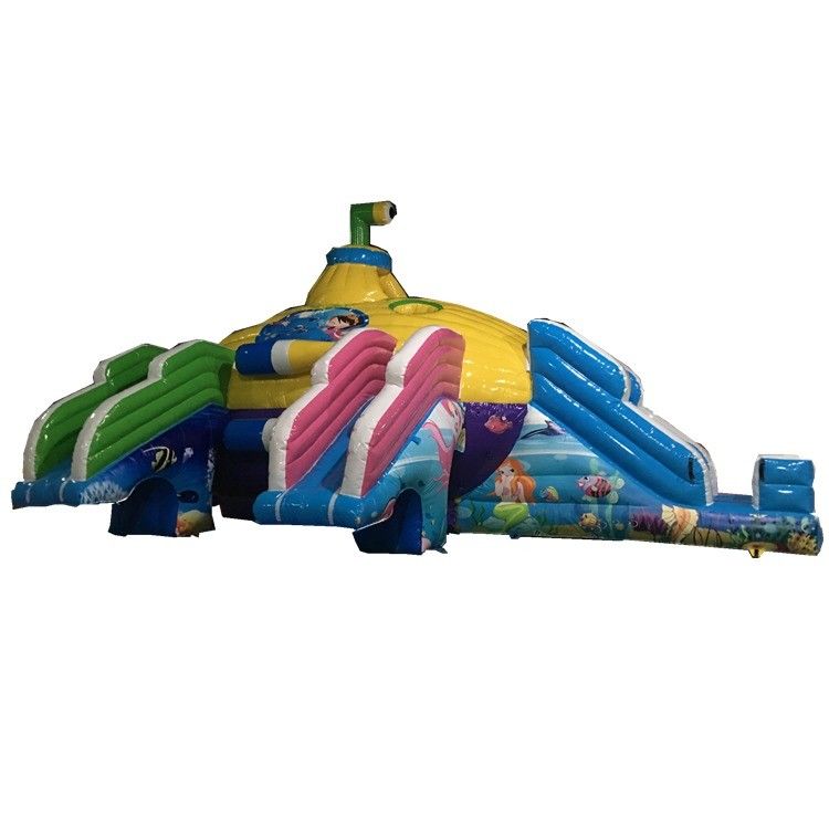 Customized Color Castle Dome Inflatable Water Park Submarine Water Mobile Land Park