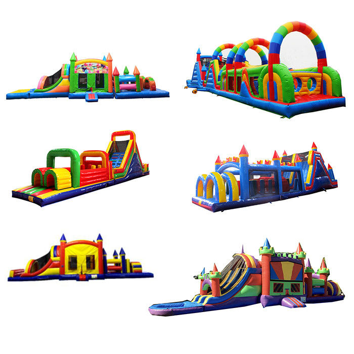 KR-OBS-904-2 Inflatable Obstacle Bouncer Slide Combo for Amusement Park Game