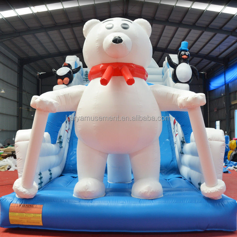 Customized Color Inflatable Water Slide for Fun at Polar Lake Max Capacity 100-500kg